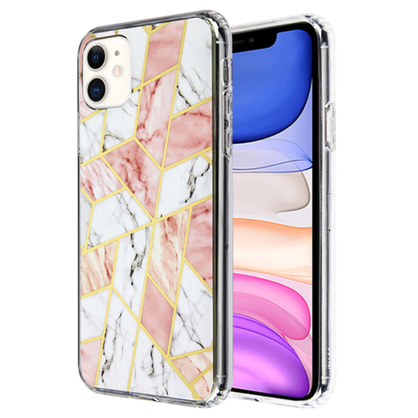 MyBat Fusion Protector Cover for Apple iPhone 11 - Electroplated Pink Marbling - IP11RHPCFSIM324-1.JPG