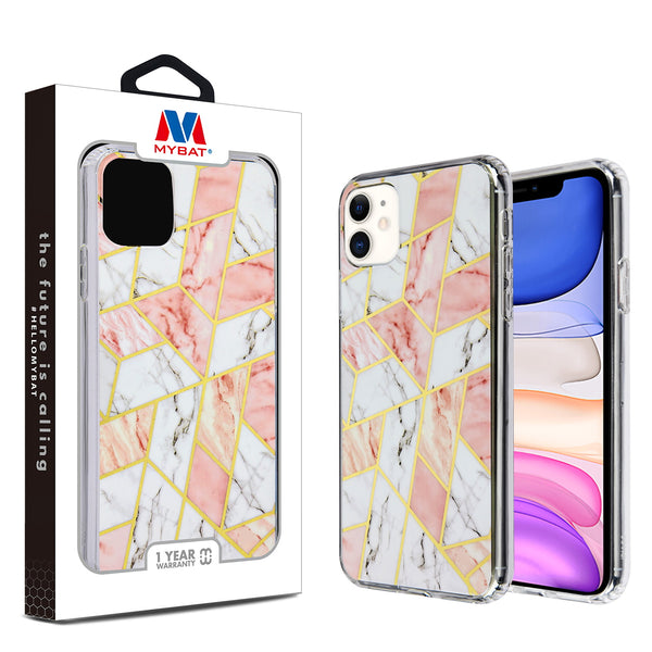 MyBat Fusion Protector Cover for Apple iPhone 11 - Electroplated Pink Marbling - IP11RHPCFSIM324.JPG