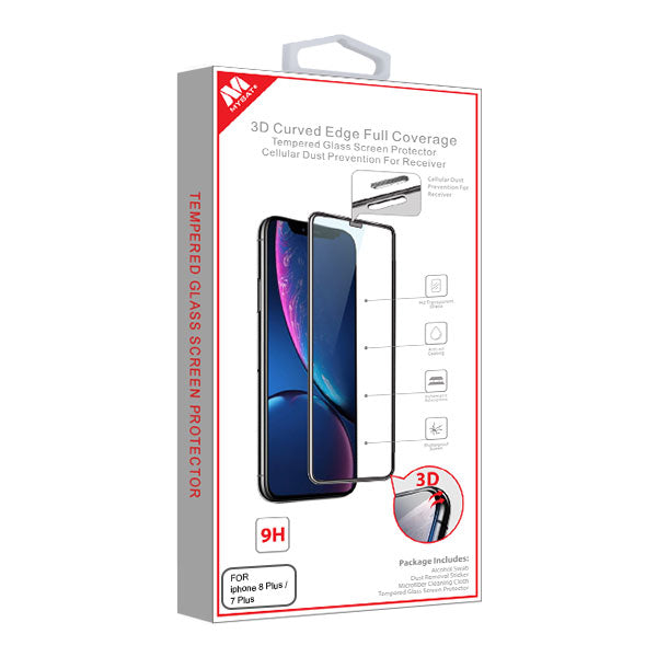 MyBat 3D Curved Edge Full Coverage Tempered Glass Screen Protector (Cellular Dust Prevention For Receiver) for Apple iPhone 8 Plus/7 Plus - Black - IP7PLUSLCDSCPRF131-12.jpg