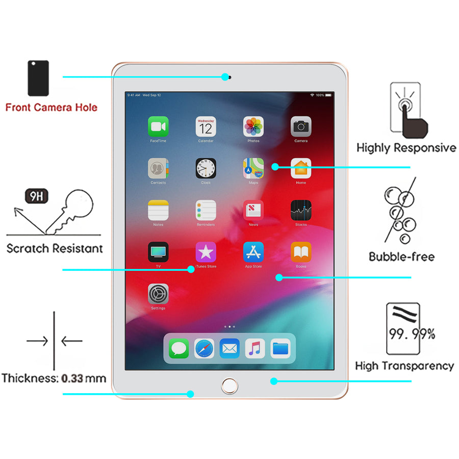 MyBat Tempered Glass Screen Protector for Apple iPad Air (A1474,A1475,A1476)/iPad Pro 9.7 (A1673,A1674,A1675) / iPad 9.7 (2018) (A1954,A1893) - Clear - IPAD5LCDSCPR90-3.jpg