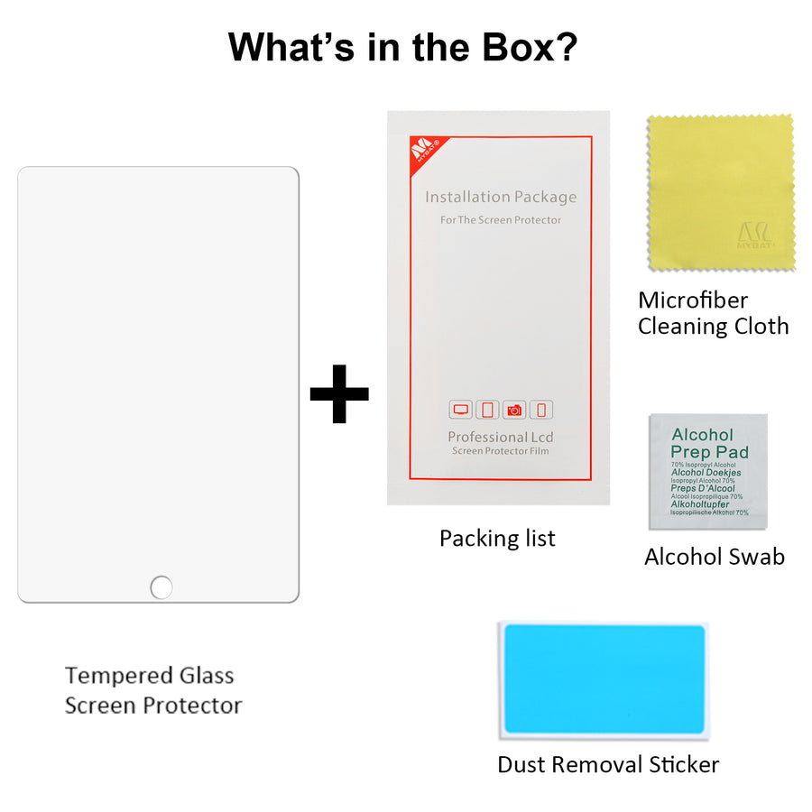 MyBat Tempered Glass Screen Protector for Apple iPad Air (A1474,A1475,A1476)/iPad Pro 9.7 (A1673,A1674,A1675) / iPad 9.7 (2018) (A1954,A1893) - Clear - IPAD5LCDSCPR90-7.jpg
