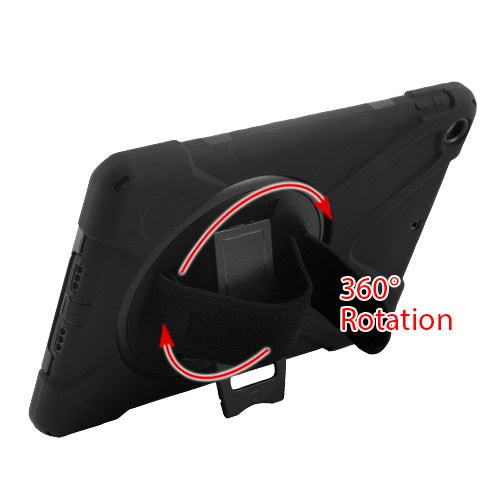 MyBat Rotatable Stand Protector Cover (with Wristband) for Apple iPad 9.7 (2017) (A1822,A1823) / iPad 9.7 (2018) (A1954,A1893) - Black / Black - IPAD97HPCRS001NP-2.jpg