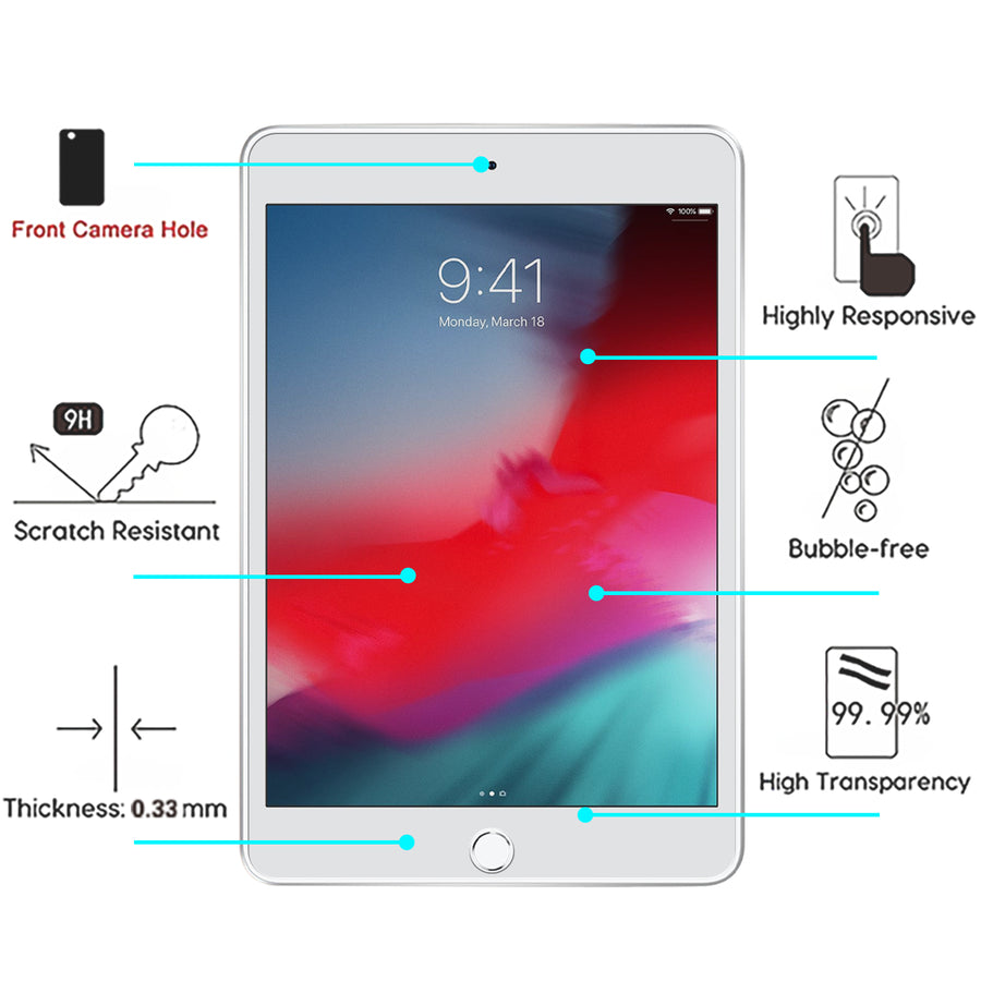 MyBat Tempered Glass Screen Protector for Apple iPad mini 4 (A1538,A1550) / iPad mini (2019) - Clear - IPADMINI4LCDSCPR90-3.jpg