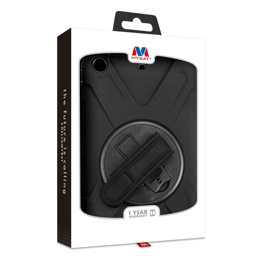 MyBat Rotatable Stand Protector Cover (with Wristband) for Apple iPad mini (A1432,A1454,A1455)/iPad mini 3 (A1599,A1600) / iPad mini with Retina display (A1489,A1490,A1491) - Black / Black - IPADMINIHPCRS001NP-6.jpg