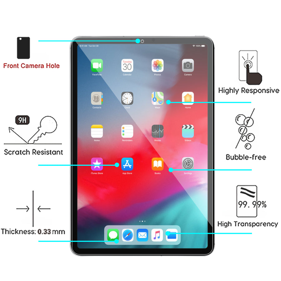 MyBat Tempered Glass Screen Protector for Apple iPad Pro 11 (2018) (A1934,A1979,A1980,A2013)/iPad Air 10.9 (2020) / iPad Pro 11 (2020-2022) - Clear - IPADPRO11LCDSCPR90-3.jpg