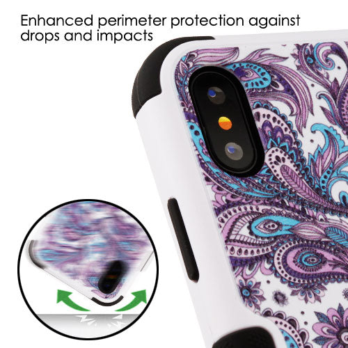 MyBat TUFF Series Case for Apple iPhone XS/X - Purple European Flowers / Black - IPHONEXHPCTUFFIM237WP-6.jpg
