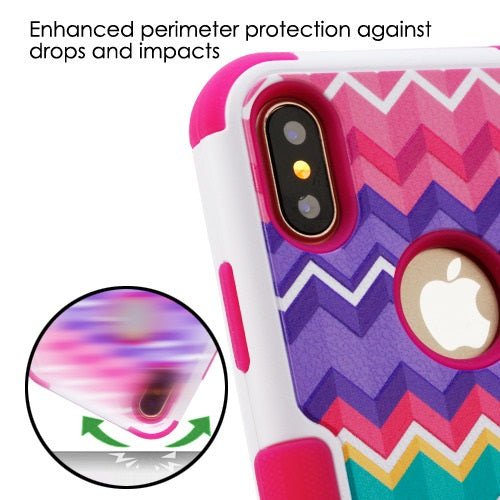 MyBat TUFF Series Case (with Magnetic Metal Stand) for Apple iPhone XS/X - Camo Wave / Hot Pink - IPHONEXHPCTUFFIM333WP-5.jpg