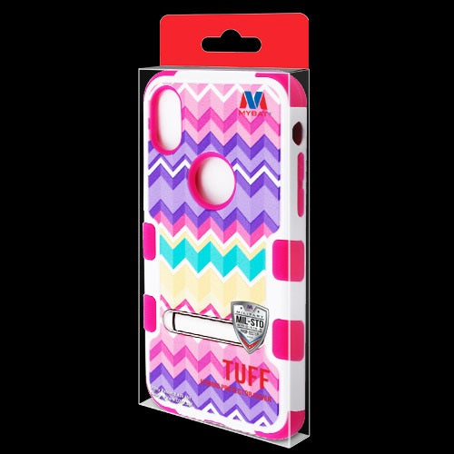 MyBat TUFF Series Case (with Magnetic Metal Stand) for Apple iPhone XS/X - Camo Wave / Hot Pink - IPHONEXHPCTUFFIM333WP-7.jpg
