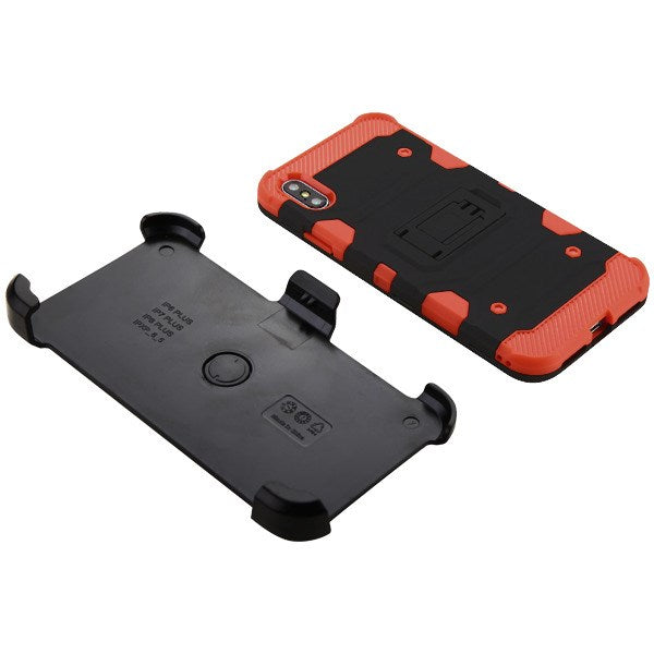 MyBat 3-in-1 Storm Tank Hybrid Protector Cover Combo (with Black Holster) for Apple iPhone XS Max - Black / Red - IPXSMAXHPCSTKCMB002WP-5.jpg