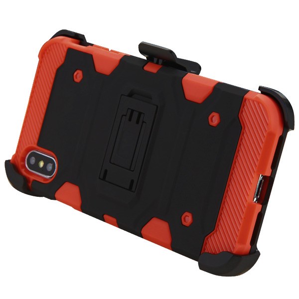 MyBat 3-in-1 Storm Tank Hybrid Protector Cover Combo (with Black Holster) for Apple iPhone XS Max - Black / Red - IPXSMAXHPCSTKCMB002WP-7.jpg