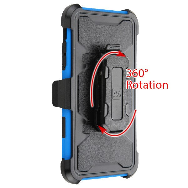 MyBat 3-in-1 Storm Tank Hybrid Protector Cover Combo (with Black Holster) for Apple iPhone XS Max - Blue / Black - IPXSMAXHPCSTKCMB006WP-4.jpg
