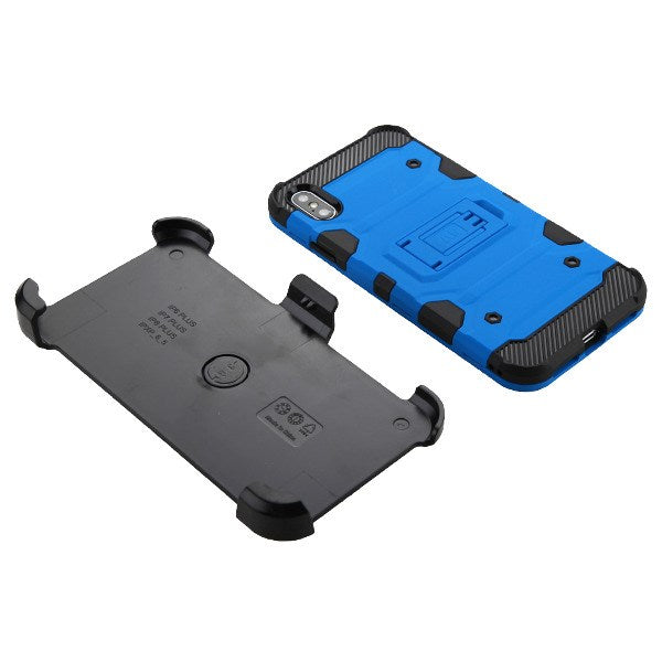 MyBat 3-in-1 Storm Tank Hybrid Protector Cover Combo (with Black Holster) for Apple iPhone XS Max - Blue / Black - IPXSMAXHPCSTKCMB006WP-5.jpg