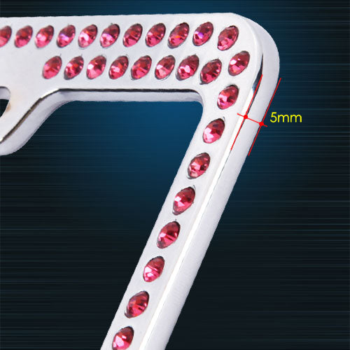 Valor Pink Crystals Chrome Coating Metal Frame with Double Row Crystals - LPF2BC002PNK-10.jpg