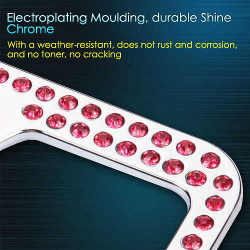 Valor Pink Crystals Chrome Coating Metal Frame with Double Row Crystals - LPF2BC002PNK-5.jpg