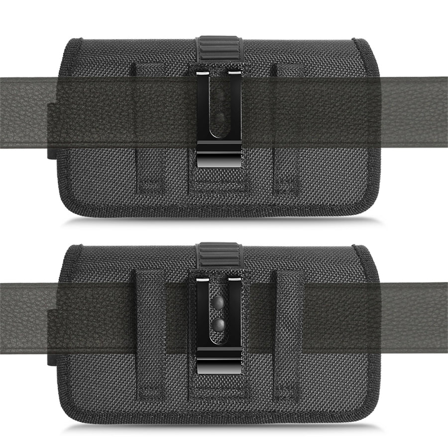 LUXMO Large Horizontal Universal Nylon Pouch w/ Credit Card Slot- Black - LPLGGF-EUH7-BK-6.jpg