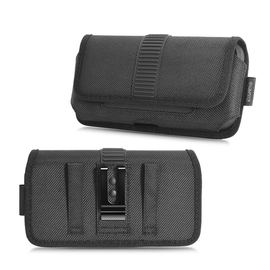 LUXMO Large Horizontal Universal Nylon Pouch w/ Credit Card Slot- Black - LPLGGF-EUH7-BK.jpg