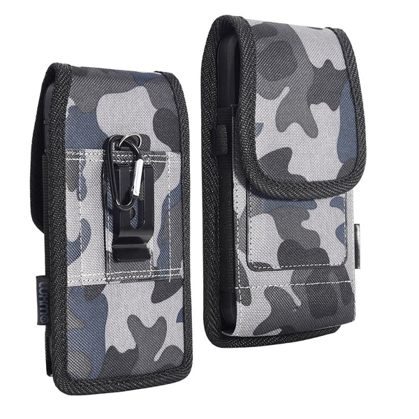 LUXMO Large Vertical Universal Nylon Pouch w/ Dual Card Slots - Grey Camo - LPLGGF-EUV2-GYCAMO-1.jpg