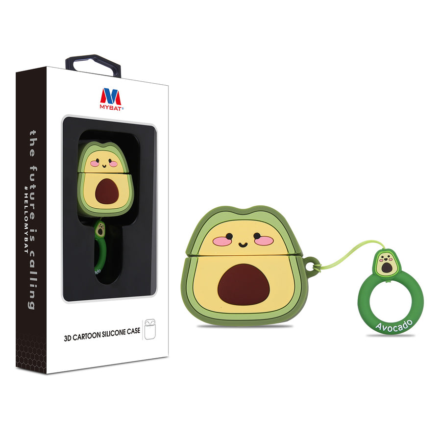 MyBat 3D Cartoon Silicone Case for Apple AirPods 3 with Wireless Charging Case - Avocado - MAIRP3CASK112-1.jpg