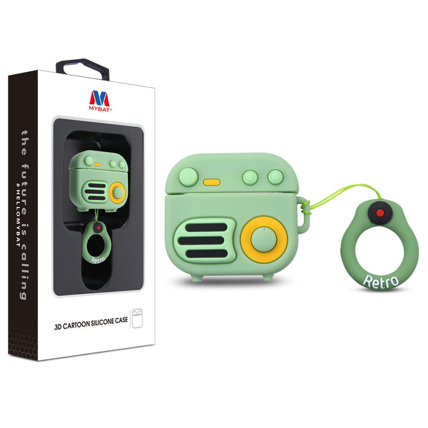MyBat 3D Cartoon Silicone Case for Apple AirPods 3 with Wireless Charging Case - Radio - MAIRP3CASK193-1.jpg