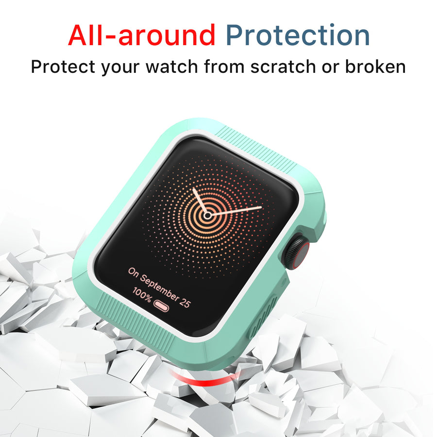 MyBat Halo Case for Apple Watch Series 7 41mm/Watch Series 9 41mm / Watch Series 8 41mm - Teal Green / White - MAPWH41CSCAMS004-5.jpg