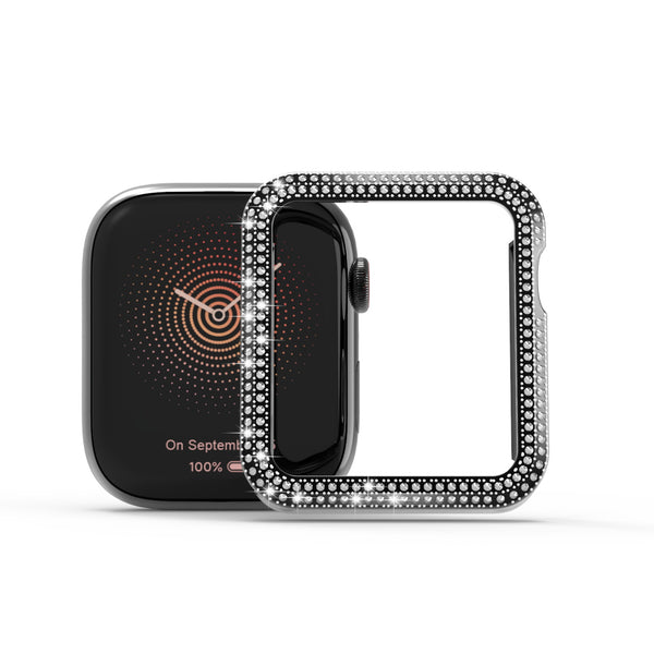 MyBat Apple Watch Case (with Diamonds) for Apple Watch Series 7 41mm/Watch Series 9 41mm / Watch Series 8 41mm - Electroplated Black - MAPWH41CSFSSC031-2.jpg