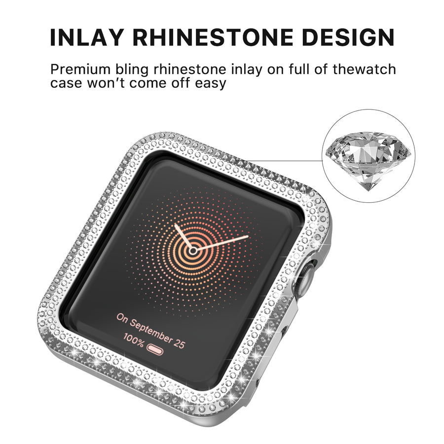 MyBat Apple Watch Case (with Diamonds) for Apple Watch Series 7 41mm/Watch Series 9 41mm / Watch Series 8 41mm - Electroplated Silver - MAPWH41CSFSSC032-6.jpg