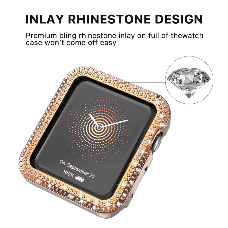 MyBat Apple Watch Case (with Diamonds) for Apple Watch Series 7 41mm/Watch Series 9 41mm / Watch Series 8 41mm - Electroplated Rose Gold - MAPWH41CSFSSC033-6.jpg