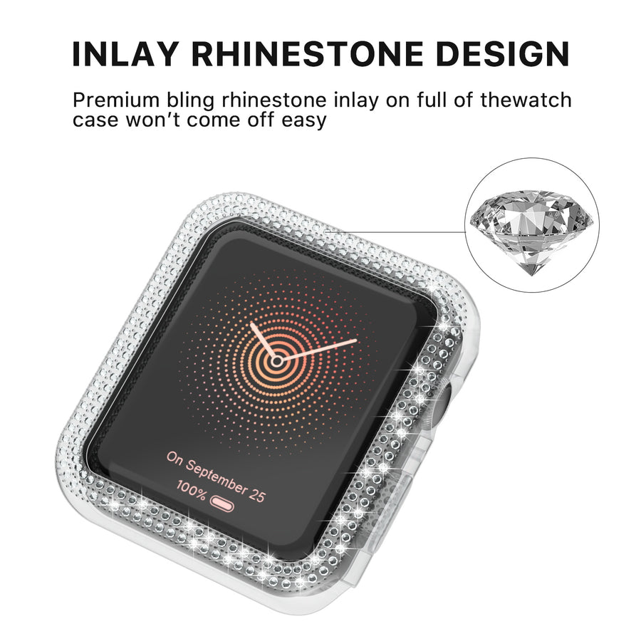 MyBat Apple Watch Case (with Diamonds) for Apple Watch Series 7 41mm/Watch Series 9 41mm / Watch Series 8 41mm - Transparent Clear - MAPWH41CSFSSC034-6.jpg