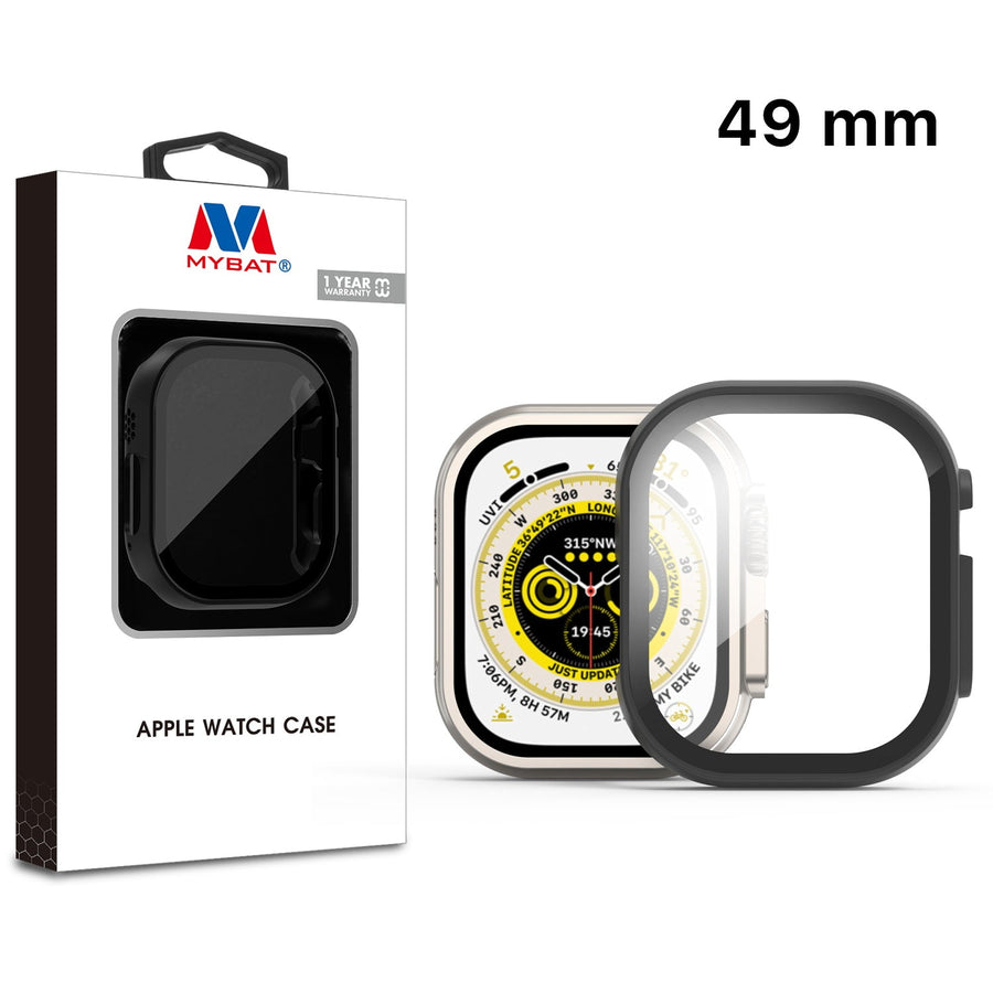 MyBat Fusion Protector Case (with Tempered Glass Screen Protector) for Apple Watch Ultra 49mm/Watch Ultra 3 49mm / Watch Ultra 2 49mm - Black