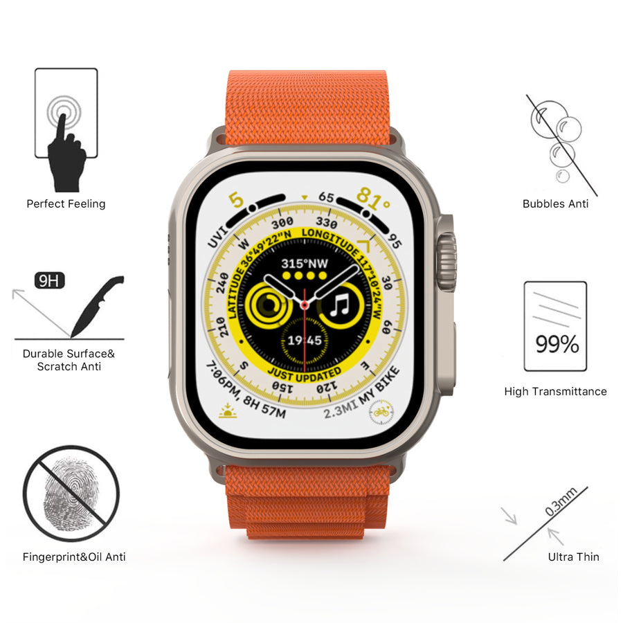 MyBat Tempered Glass Screen Protector (2.5D) for Apple Watch Ultra 49mm/Watch Ultra 3 49mm / Watch Ultra 2 49mm - Clear - MAPWH49SC90-3.jpg