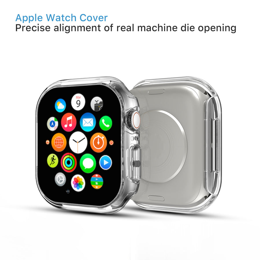 MyBat Fusion Protector Case (with Tempered Glass Screen Protector) for Apple Watch Series 10 46mm / Watch Series 11 46mm - Transparent Clear - MAWHS1046CSFSSC004-4.jpg