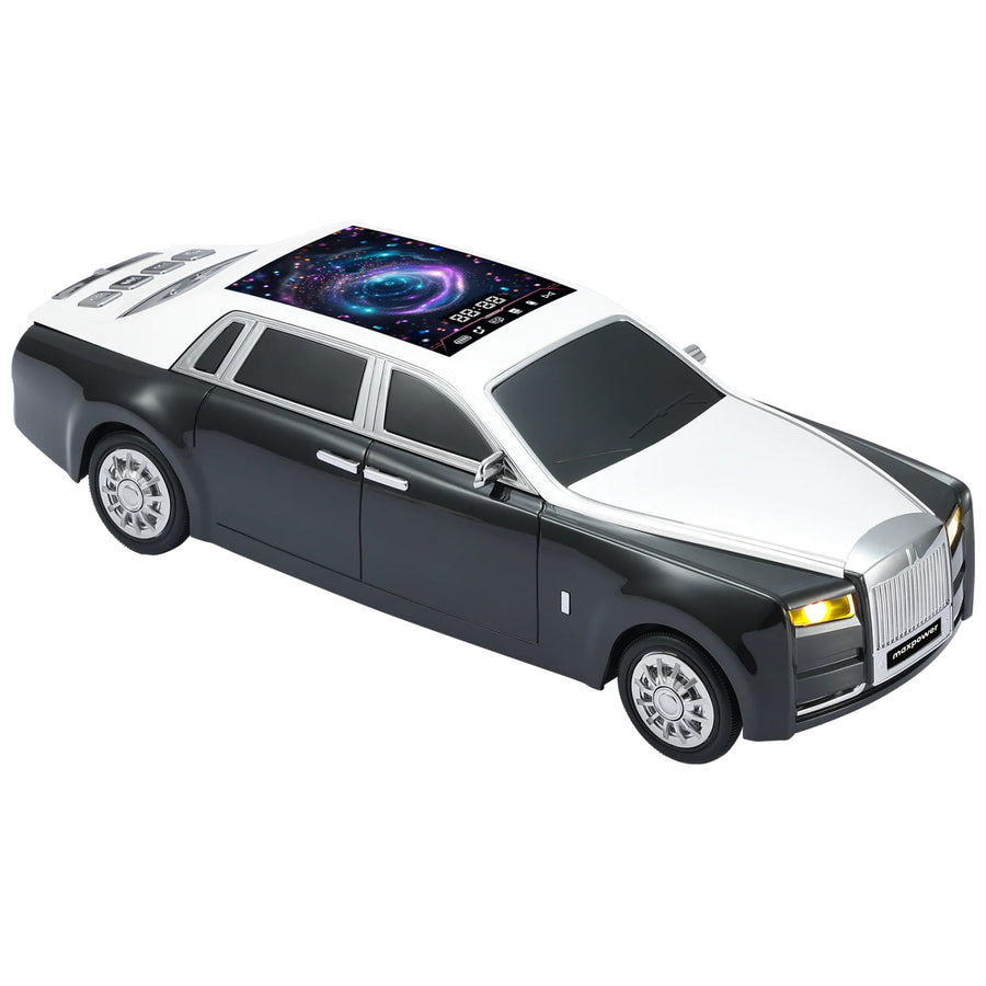 MaxPower Bluetooth Car speaker with front flashing LED lights and top LED light panel with dancing lights - Black - MC610-BK-2.JPG