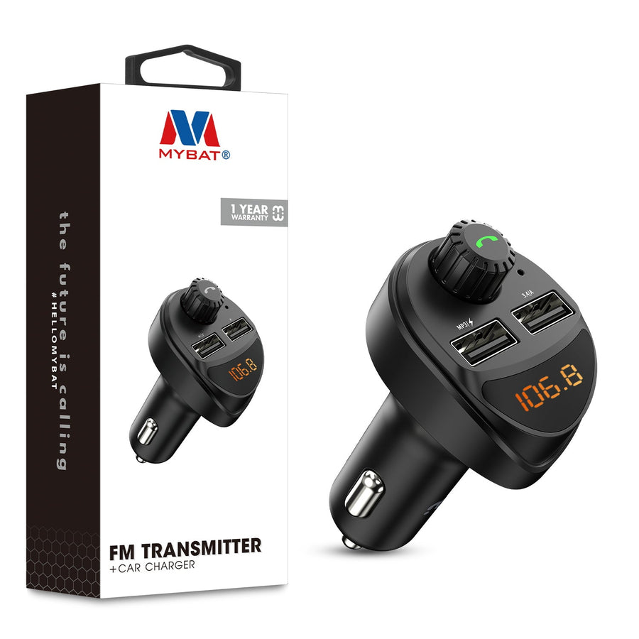 MyBat FM Transmitter + Car Charger - Black