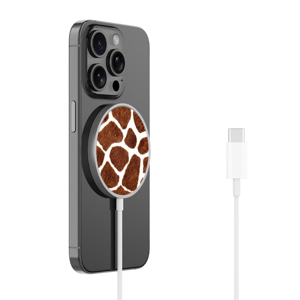 MyBat Design Lab Magnetic Wireless Charger - Silver - Giraffe spots - MCGWIRC18SL-012-2.jpg