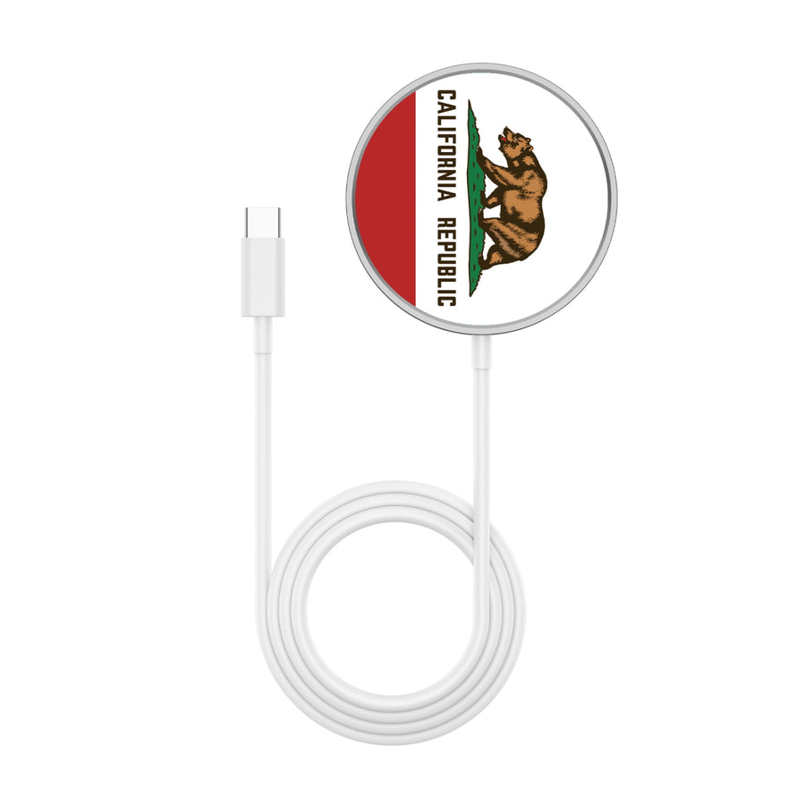 MyBat Design Lab Magnetic Wireless Charger - Silver - California State Flag - MCGWIRC18SL-027-3.jpg