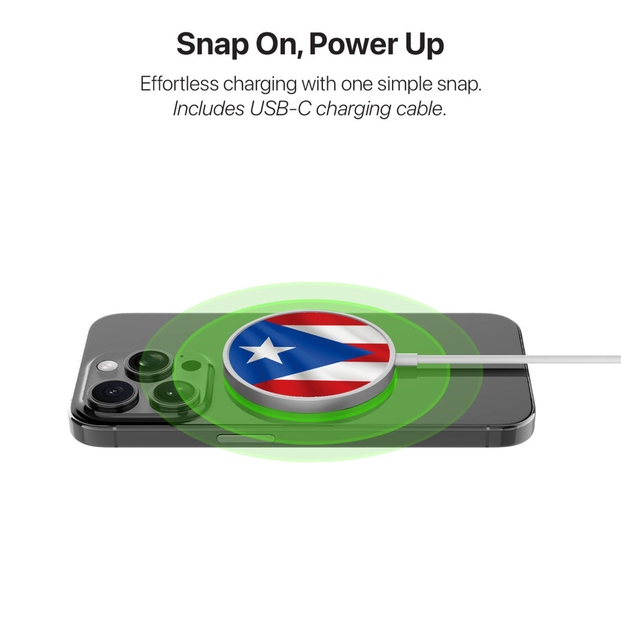 MyBat Design Lab Magnetic Wireless Charger - Silver - Puerto Rican Flag - MCGWIRC18SL-029-4.jpg
