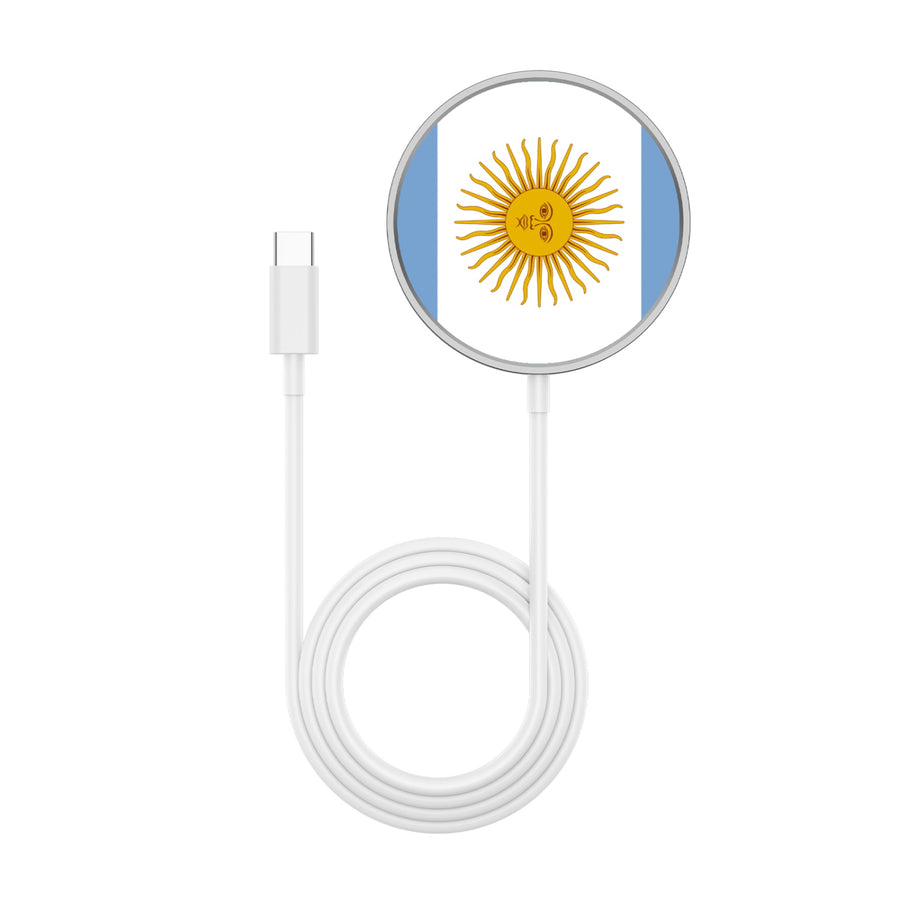 MyBat Design Lab Magnetic Wireless Charger - Silver - Argentinian Flag - MCGWIRC18SL-031-3.jpg