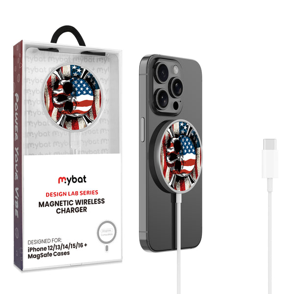 MyBat Design Lab Magnetic Wireless Charger - Silver - Land of the Free - MCGWIRC18SL-036-1.jpg