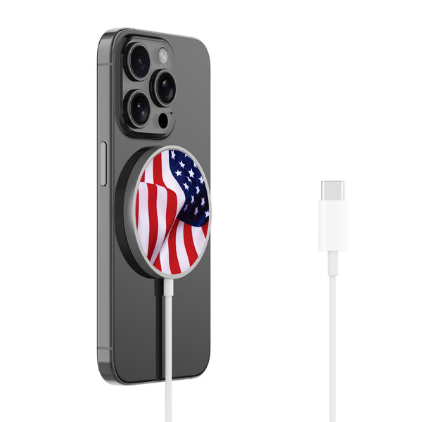 MyBat Design Lab Magnetic Wireless Charger - Silver - Stars & Stripes - MCGWIRC18SL-042-2.jpg