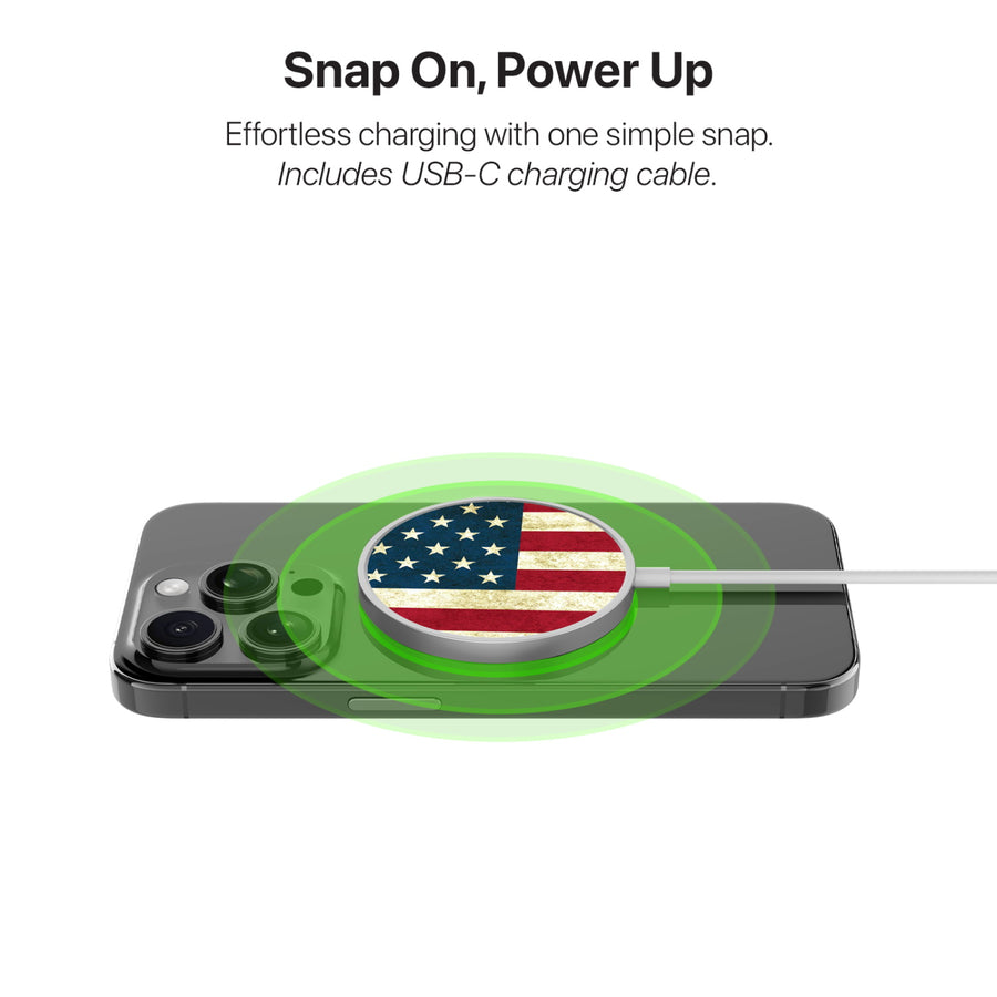 MyBat Design Lab Magnetic Wireless Charger - Silver - American Flag - MCGWIRC18SL-043-4.jpg