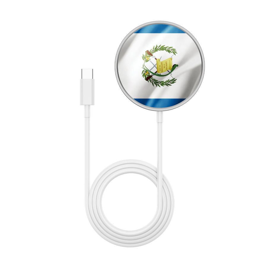 MyBat Design Lab Magnetic Wireless Charger - Silver - Guatemalan Flag - MCGWIRC18SL-045-3.jpg