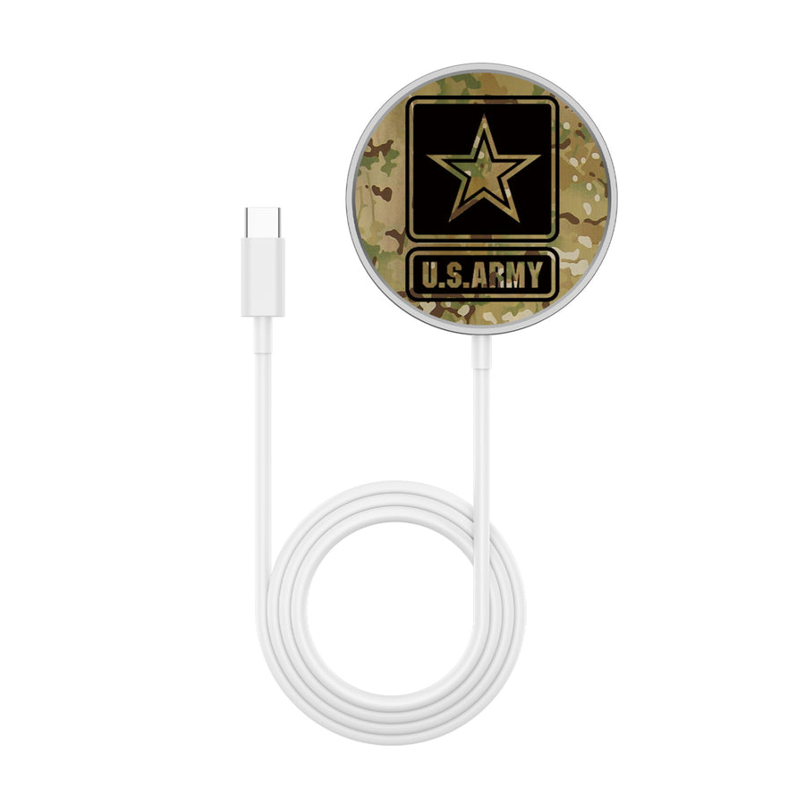 MyBat Design Lab Magnetic Wireless Charger - Silver - U.S. Army - MCGWIRC18SL-055-3.jpg