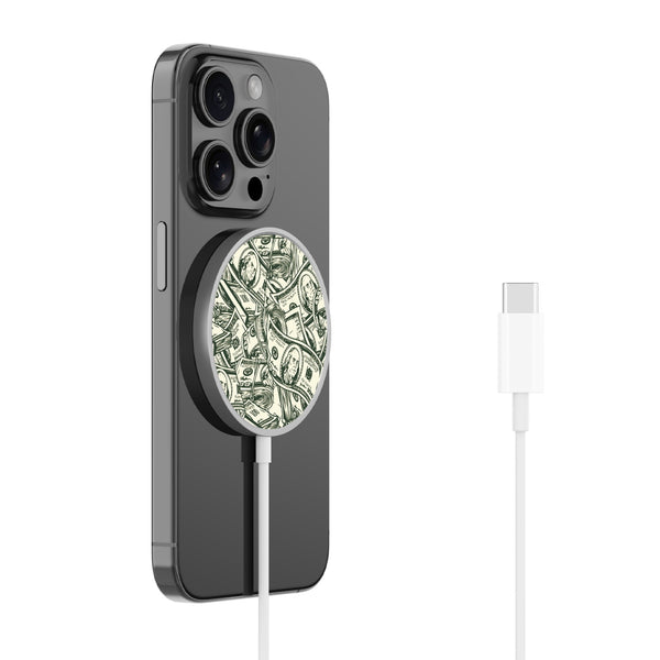 MyBat Design Lab Magnetic Wireless Charger - Silver - Money Stack - MCGWIRC18SL-082-2.jpg