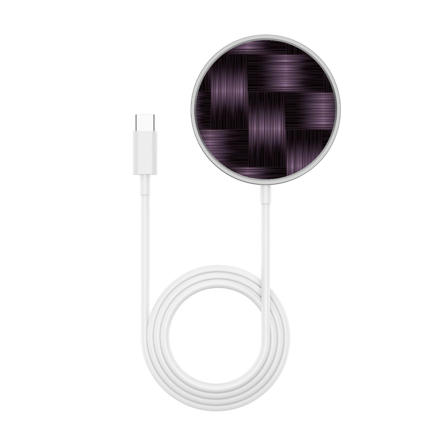 MyBat Design Lab Magnetic Wireless Charger - Silver - Woven Carbon Fiber - MCGWIRC18SL-085-3.jpg