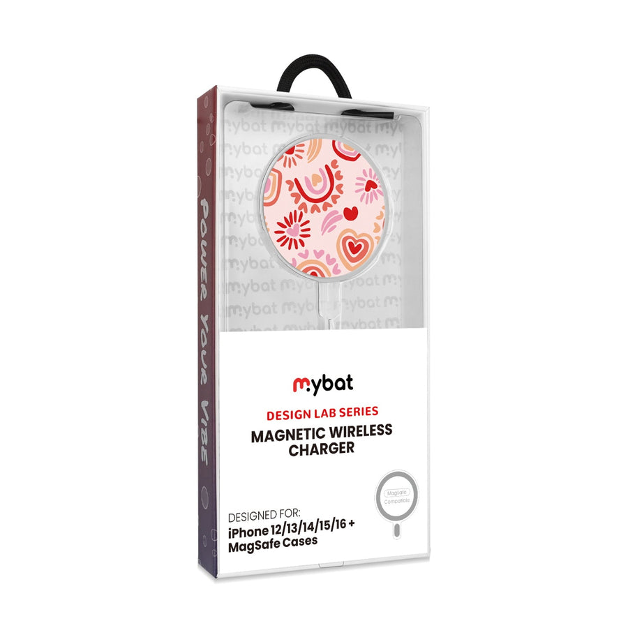 MyBat Design Lab Magnetic Wireless Charger - Silver - Beaming Love
