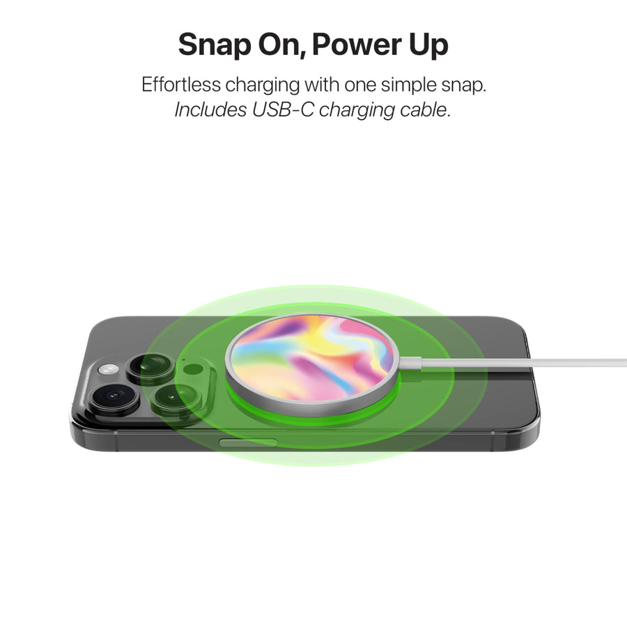 MyBat Design Lab Magnetic Wireless Charger - Silver - Iridescent - MCGWIRC18SL-101-4.jpg