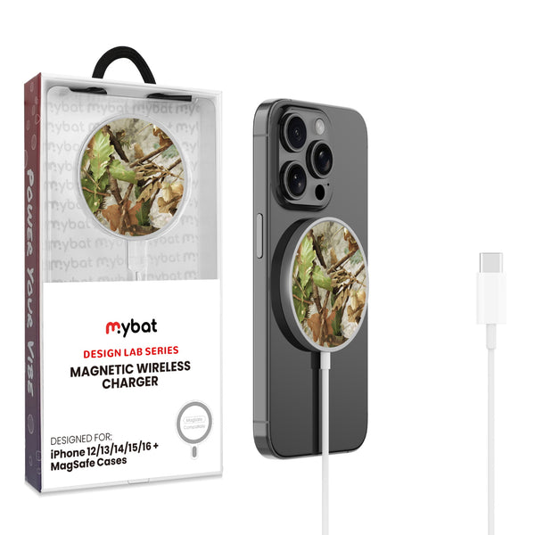MyBat Design Lab Magnetic Wireless Charger - Silver - Forest Camouflage - MCGWIRC18SL-117-1.jpg