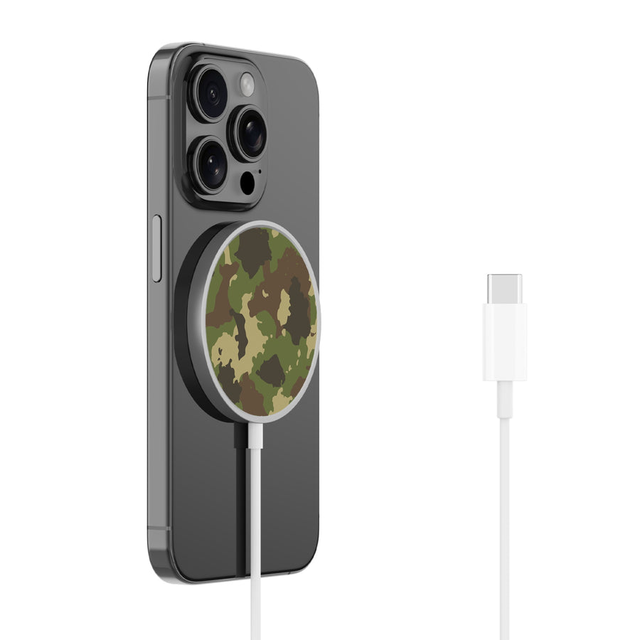 MyBat Design Lab Magnetic Wireless Charger - Silver - Army Camouflage - MCGWIRC18SL-120-2.jpg