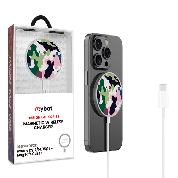 MyBat Design Lab Magnetic Wireless Charger - Silver - Multicolor Camouflage - MCGWIRC18SL-121-1.jpg