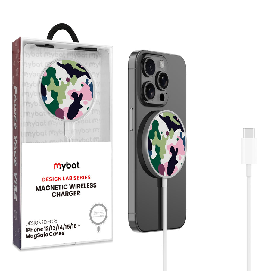 MyBat Design Lab Magnetic Wireless Charger - Silver - Multicolor Camouflage - MCGWIRC18SL-121-1.jpg